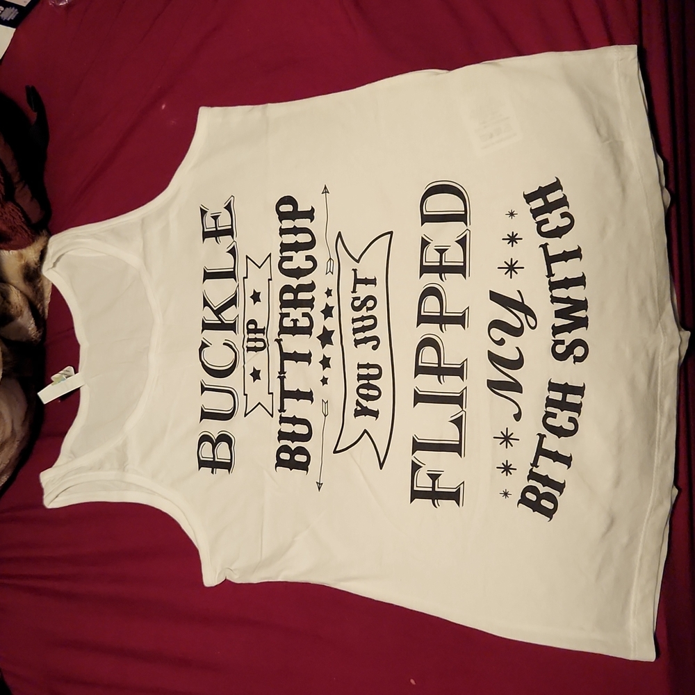 Buckle up buttercup tank top
